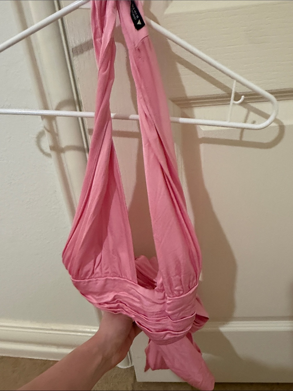 Zara Pink Twisted Halter Top